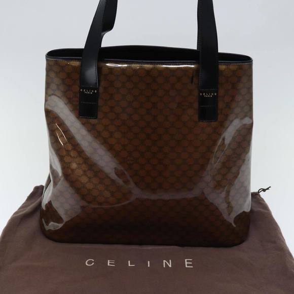 CELINE Macadam Canvas Tote Bag Brown Auth bs14321 - Picture 12 of 16